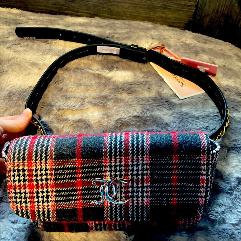 Juicy Couture,new with tags,plaid belt bag,belt is approximately 36 inches long